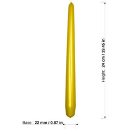 "SolaDirect Tapered Dinner Candles, Pack Of 10, Unscented, Long Burning Time, 24 Cm / 19.45"" (Gold, Metallic)" - thumbnail 3
