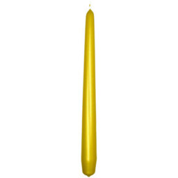 "SolaDirect Tapered Dinner Candles, Pack Of 10, Unscented, Long Burning Time, 24 Cm / 19.45"" (Gold, Metallic)" - thumbnail 7