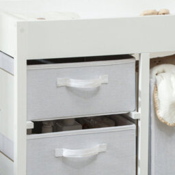 Aiyaplay Baby Changing Unit With 4 Drawers, Diaper Changing Table, White - thumbnail 7