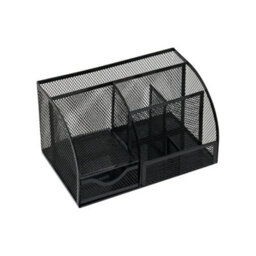 Black Mesh Desk Stationary Organiser Metal Tidy Pen Pencil Torage Holder Office School - thumbnail 1