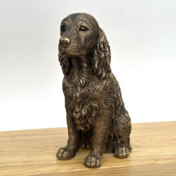 Animal Crackers Spaniel Ornament Figurine, Leonardo Reflections Bronzed Range, Gift Boxed - thumbnail 4