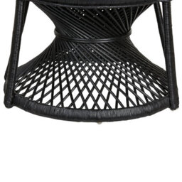 Beliani Peacock Chair Emmanuelle Rattan Black - thumbnail 9