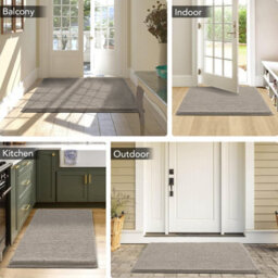 Ameha Silver Chenille Mat 50X80Cm, Extra Soft, Non-Slip, Absorbent Bath Rug & Doormat - thumbnail 9