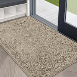 Ameha Silver Chenille Mat 50X80Cm, Extra Soft, Non-Slip, Absorbent Bath Rug & Doormat - thumbnail 6