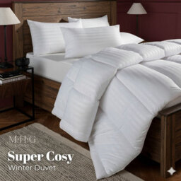 MHG Living 13.5 Tog Winter Duvet - Hypoallergenic Stripe Microfibre, Soft, Breathable & Machine Washable - Single - thumbnail 2