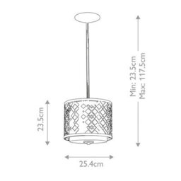 Luminosa Lighting Luminosa Ziggy Cylindrical Pendant Ceiling Light, Lacquered Gold - thumbnail 6