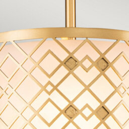 Luminosa Lighting Luminosa Ziggy Cylindrical Pendant Ceiling Light, Lacquered Gold - thumbnail 3