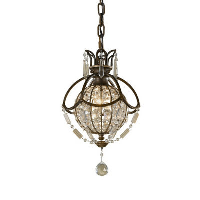 Elegant 1 Bulb Oxidized Bronze Ceiling Pendant Light For Modern Interiors