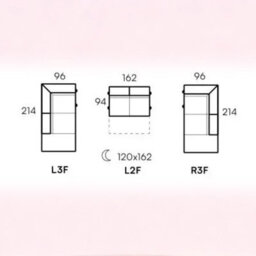 Flavio U Symmetrical Modular Corner Sofa With Dolphin Bed Function Storage Modern Design Graphite - thumbnail 3