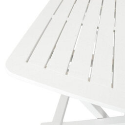 Berkfield 3 Piece Folding Bistro Set Plastic White - thumbnail 5