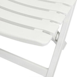 Berkfield 3 Piece Folding Bistro Set Plastic White - thumbnail 4