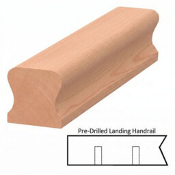 Hemlock Handrail Thr 1.2M Landing Drilled For 14mm Metal Spindles Uk Manufactured Traditional Products Ltd - thumbnail 2