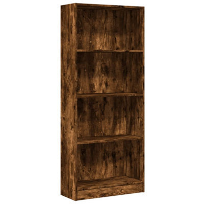 Berkfield Versatile Bookcase Smoked Oak 60X24X143 Cm Engineered Wood - image 1