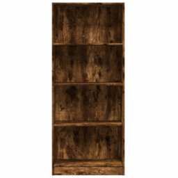 Berkfield Versatile Bookcase Smoked Oak 60X24X143 Cm Engineered Wood - thumbnail 4