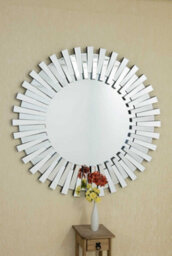 Mirroroutlet Sunburst All Glass Stylised Decorative Mirror 120 X 120 - thumbnail 4