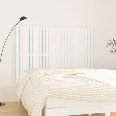 Berkfield Wall Headboard White 159.5X3X110 Cm Solid Wood Pine - image 1