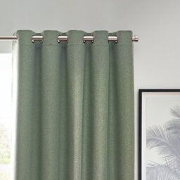 furn. Furn Dawn Textured Blackout Eyelet Curtain Pair Eucalyptus (W)229Cm X (D)183Cm - thumbnail 2