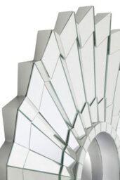 Orsina Flower Shaped Wall Mirror, Art Deco Style Round Statement Mirror For Living Room, Bedroom Or Hallway - thumbnail 3