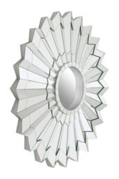 Orsina Flower Shaped Wall Mirror, Art Deco Style Round Statement Mirror For Living Room, Bedroom Or Hallway - thumbnail 2