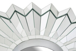 Orsina Flower Shaped Wall Mirror, Art Deco Style Round Statement Mirror For Living Room, Bedroom Or Hallway - thumbnail 4