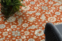 RugsX Wool Carpet Soho 477.07.la300 Osta - Flowers, Frame, Natural Terracotta Blue  200X300 Cm - thumbnail 5
