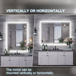 Luvodi 70 X 50Cm Led Bathroom Mirror Changing Lights Color Vanity Makeup Dimmable Antifog - thumbnail 3