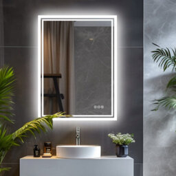 Luvodi 70 X 50Cm Led Bathroom Mirror Changing Lights Color Vanity Makeup Dimmable Antifog - thumbnail 7
