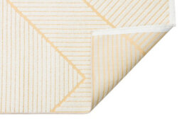 Cream Outdoor Rug, Geometric Striped Stain-Resistant Rug For Patio Decks, 3mm Modern Outdoor Area Rug-190Cm X 290Cm - thumbnail 6