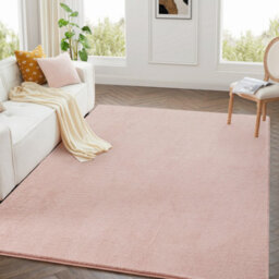 Bedlooms Pink Pashmina Rug 200X290Cm, Soft Thick Piles, Hypoallergenic Modern Area Rugs And Bedroom Rug