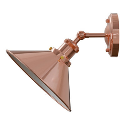 Modern Vintage Retro Industrial Wall Sconce Light 22Cm Metal Wall Lamp Adjustable Swing Arm Stylish Lighting For Bedroom Office