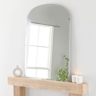 Yearn Simplicity Mantle Mirror Bevelled 92(W) X 121Cm(H) Silver - image 1