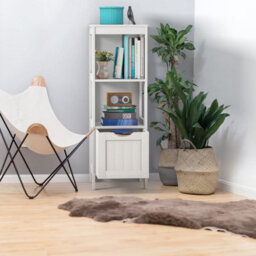 Costway Bathroom Floor Cabinet Multifunctional Side Storage Cabinet-White - thumbnail 3