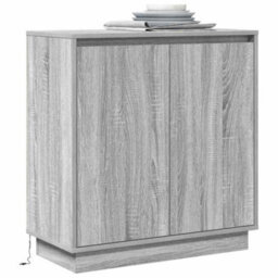 Berkfield Sideboard With Led In Grey Sonoma - 71 X 34.5 X 75 Cm, Made Of Engineered Wood - thumbnail 3