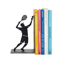 Balvi Bookend Decorative Tennis Player Black Upright Book Ends For Shelves
