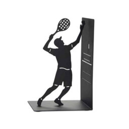 Balvi Bookend Decorative Tennis Player Black Upright Book Ends For Shelves - thumbnail 3