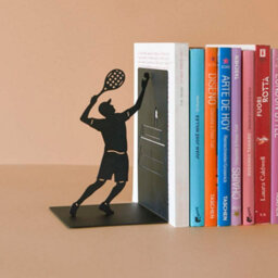 Balvi Bookend Decorative Tennis Player Black Upright Book Ends For Shelves - thumbnail 5