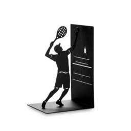 Balvi Bookend Decorative Tennis Player Black Upright Book Ends For Shelves - thumbnail 6