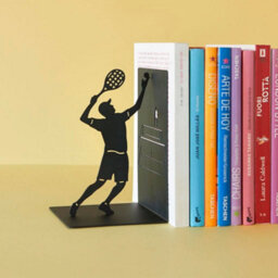 Balvi Bookend Decorative Tennis Player Black Upright Book Ends For Shelves - thumbnail 7