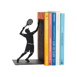 Balvi Bookend Decorative Tennis Player Black Upright Book Ends For Shelves - thumbnail 8