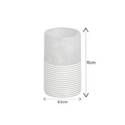 Showerdrape Bianco Frost Onyx White Striped 3 Piece Bathroom Accessory Set - thumbnail 8