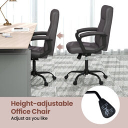 Gainoom Upholstered Brown Executive Chair Ergonomic Computer Desk Chair - thumbnail 7