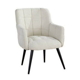 Home Source Teddy Fur Occasional Accent Armchair Cream - thumbnail 8