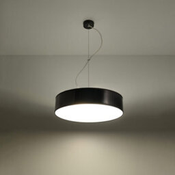 Sollux Lighting Arena Polyvinyl Chloride (Pvc) Black 3 Light Classic Pendant Ceiling Light - thumbnail 2