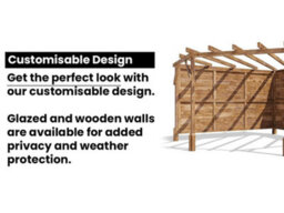 Dunster House Wooden Corner Pergola Kit 3M X 3M Utopia Diamond (W10' X D10') - thumbnail 5