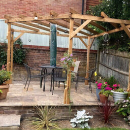 Dunster House Wooden Corner Pergola Kit 3M X 3M Utopia Diamond (W10' X D10') - thumbnail 8