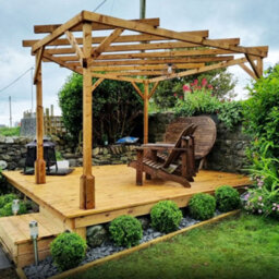 Dunster House Wooden Corner Pergola Kit 3M X 3M Utopia Diamond (W10' X D10') - thumbnail 9