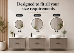 Spot On Dealz Round Black Framed Wall Mirror Modern Decorative Circle Mirror 50Cm - thumbnail 2
