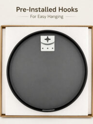 Spot On Dealz Round Black Framed Wall Mirror Modern Decorative Circle Mirror 50Cm - thumbnail 5