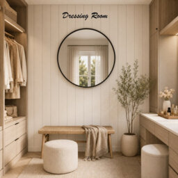 Spot On Dealz Round Black Framed Wall Mirror Modern Decorative Circle Mirror 50Cm - thumbnail 9