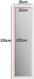 Vivo Over The Door Full Length Mirror - White - thumbnail 4